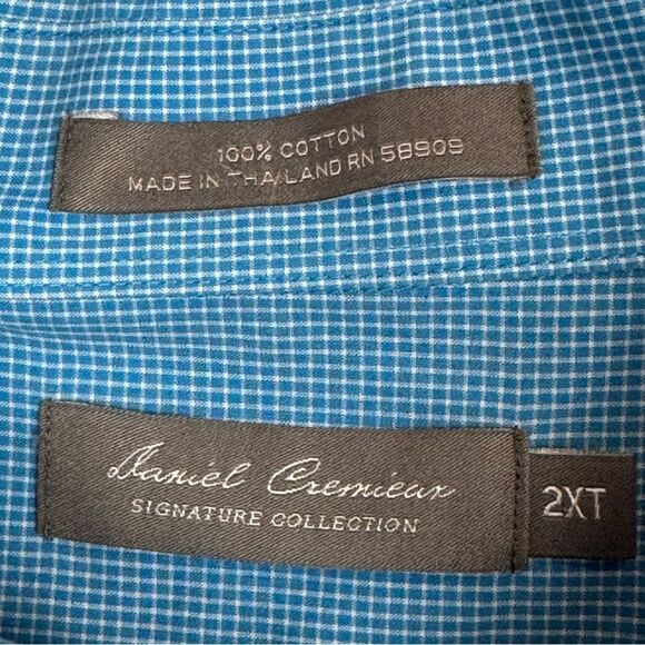 Daniel Cremieux Blue Short Sleeve Shirt 2XL - Picture 3 of 6